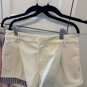 We The Free Women's Cream Leather Shorts